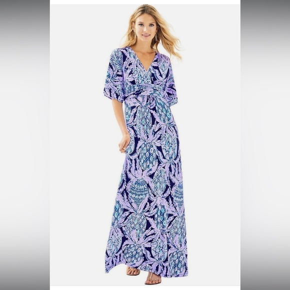Lilly Pulitzer Dresses & Skirts - Lilly Pulitzer Parigi Midi Dress Lilac Verbena Coco Safari Purple S